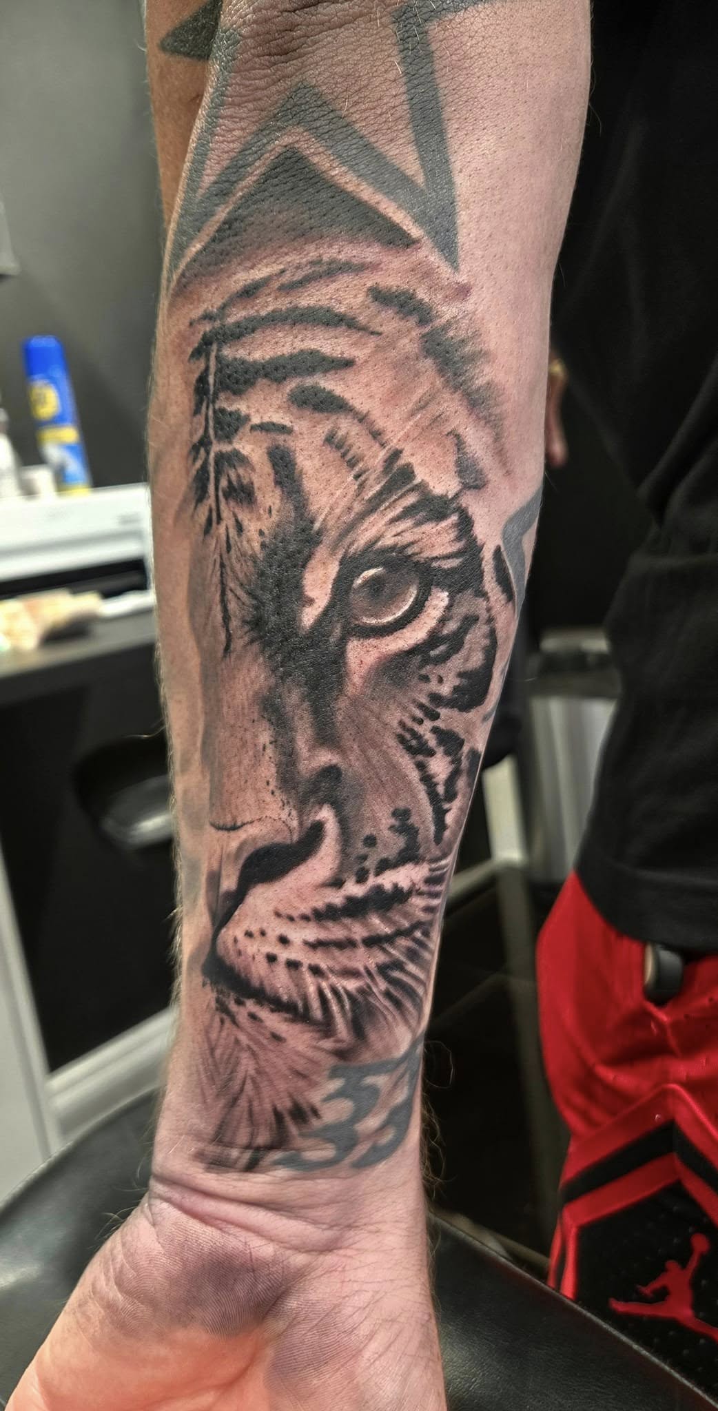 Realism portrait tattoo detail